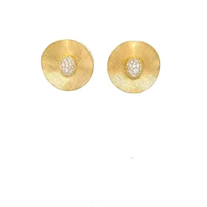 18k Bahia Yellow Gold Earring With 1.04 Cts Vs-Gh Diamonds