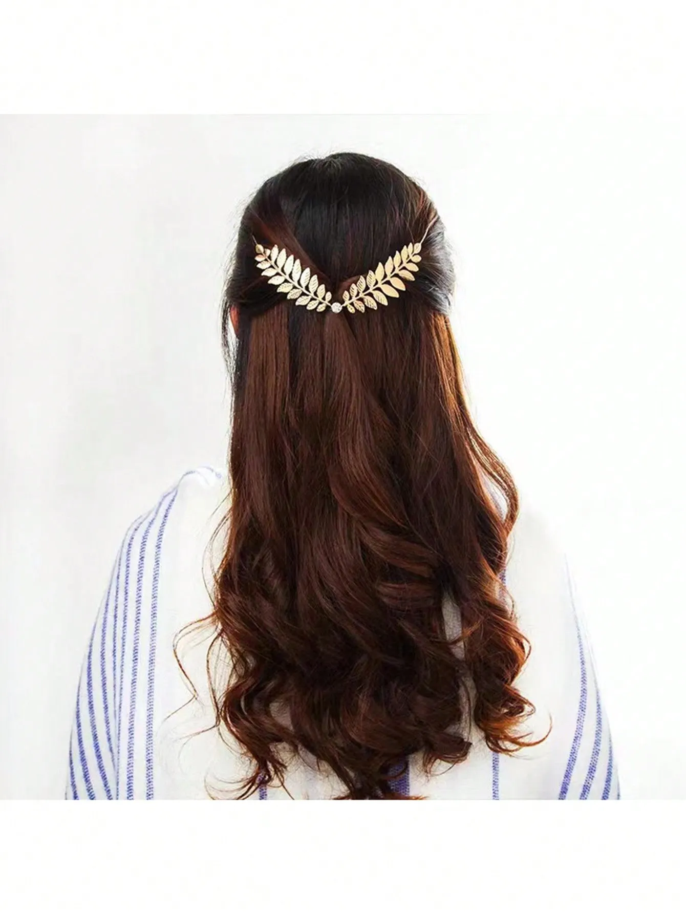 1pc European And American Metal Leaves Bridal Headband Baroque Crown Gold Leaf Women Hair Accessories Tiaras