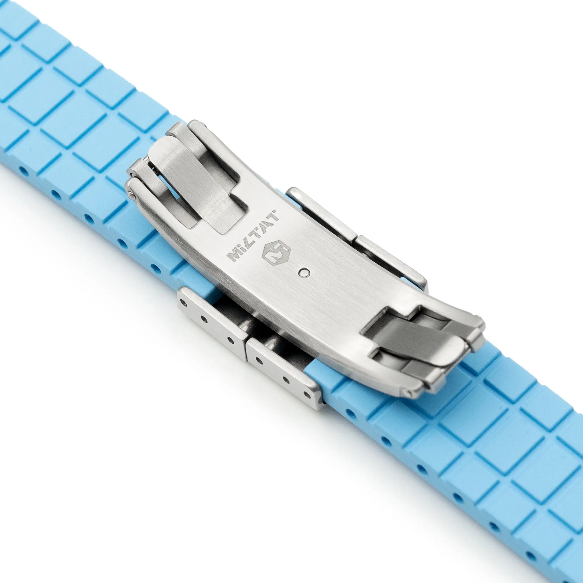 20mm Quick Release FKM28 Sky Blue FKM Rubber watch strap