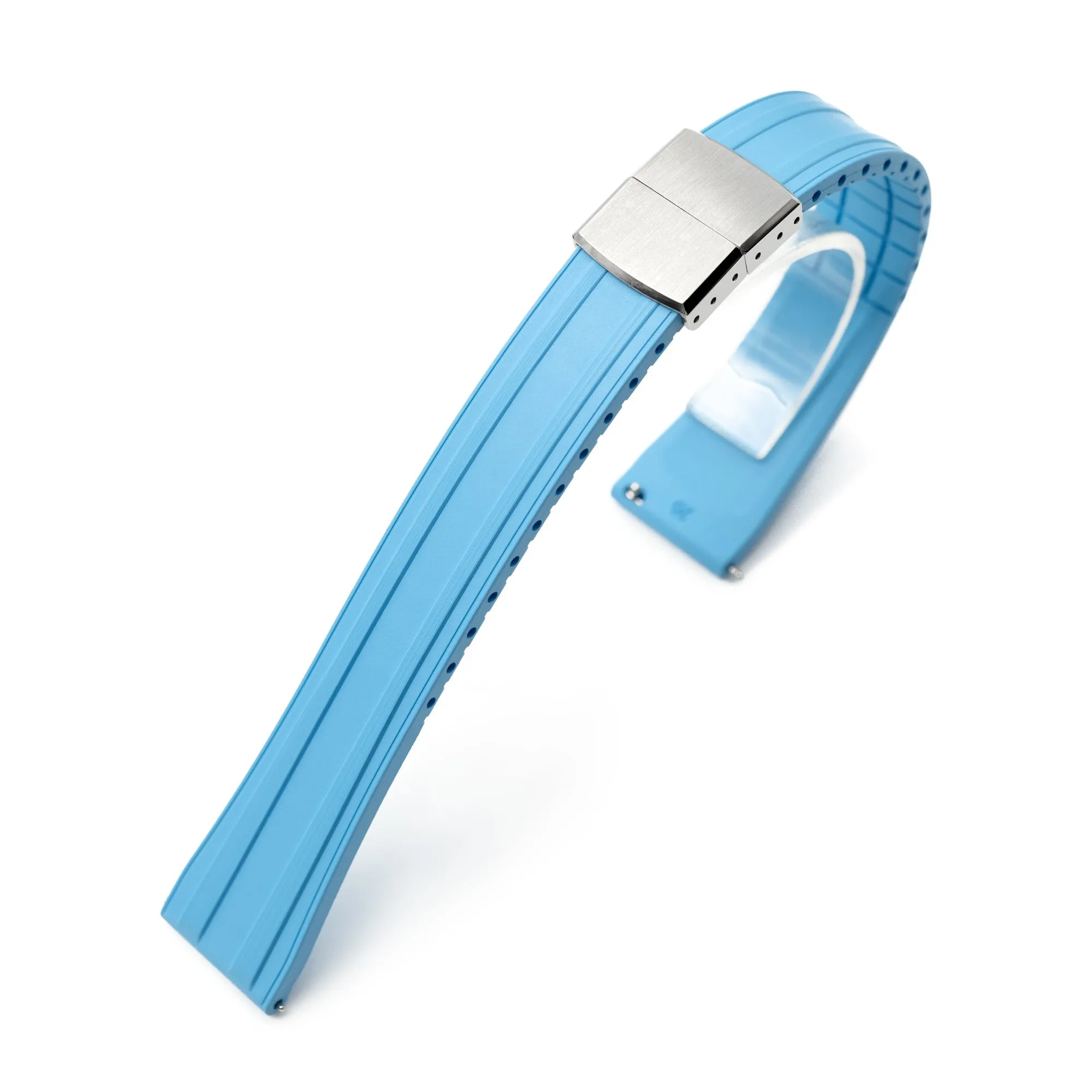 20mm Quick Release FKM28 Sky Blue FKM Rubber watch strap