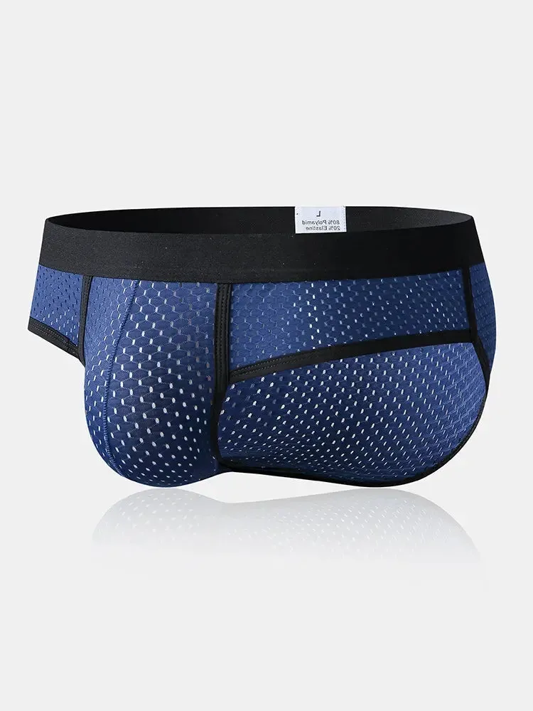 4 Pack Mesh Breathable Supportive Pouch Briefs