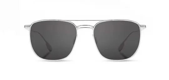 Ashland Metal Sunglasses | Silver Walnut | Grey Polarized | Shwood