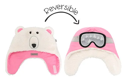 Baby/kids Reversible Sherpa Hat - Polar Bear | Ski Goggles