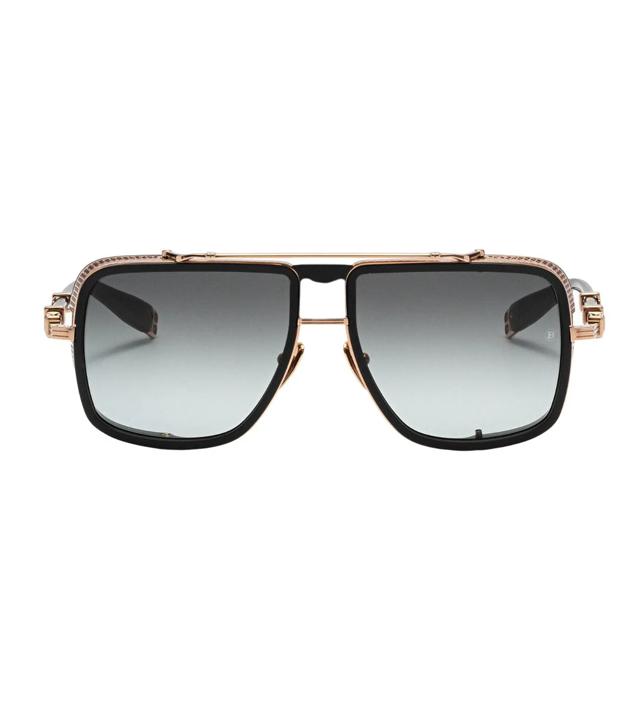 Balmain Men's Dark Grey Aviator Sunglasses