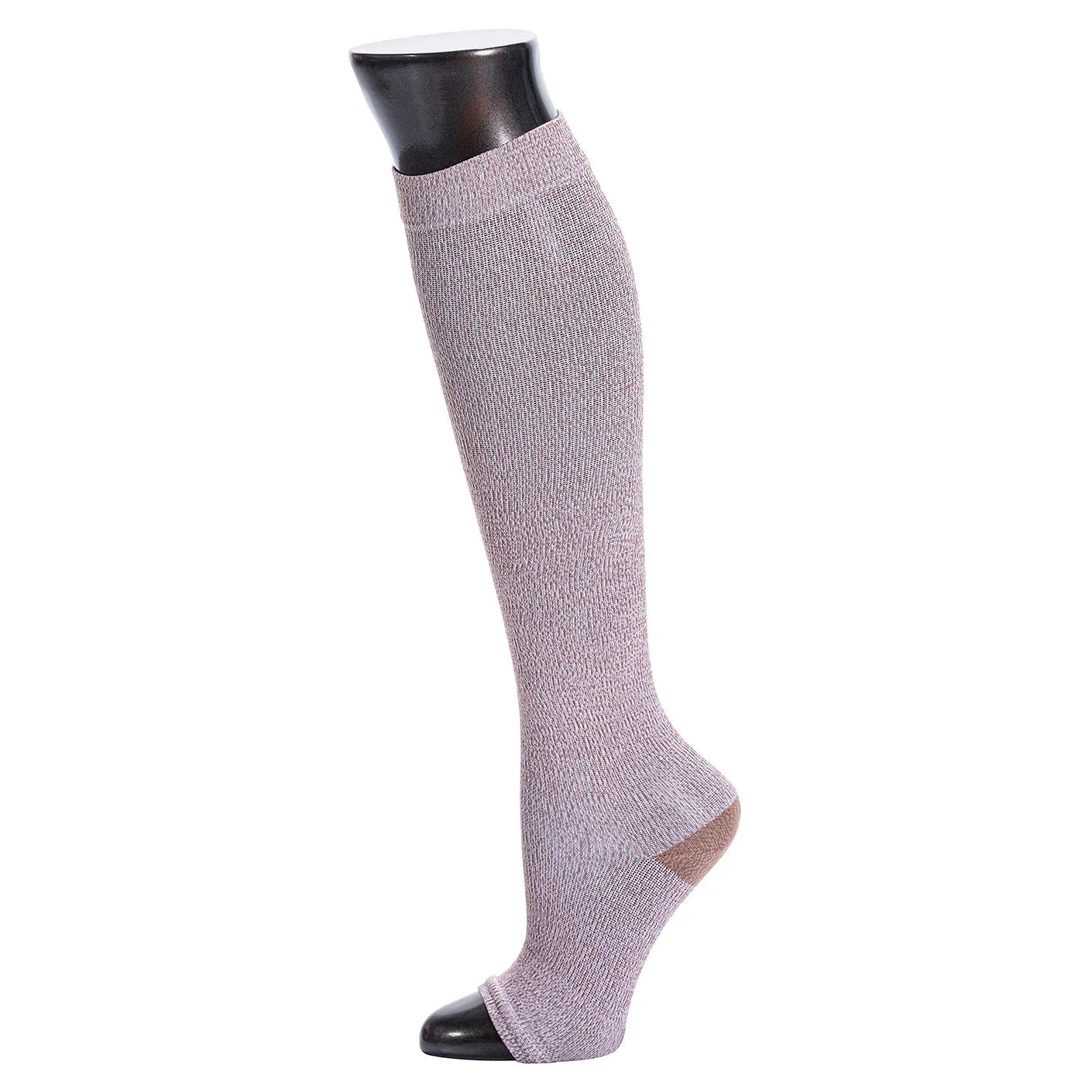 Be Shapy 2 Pack Open Toes Knee High Leg Support Compression Socks