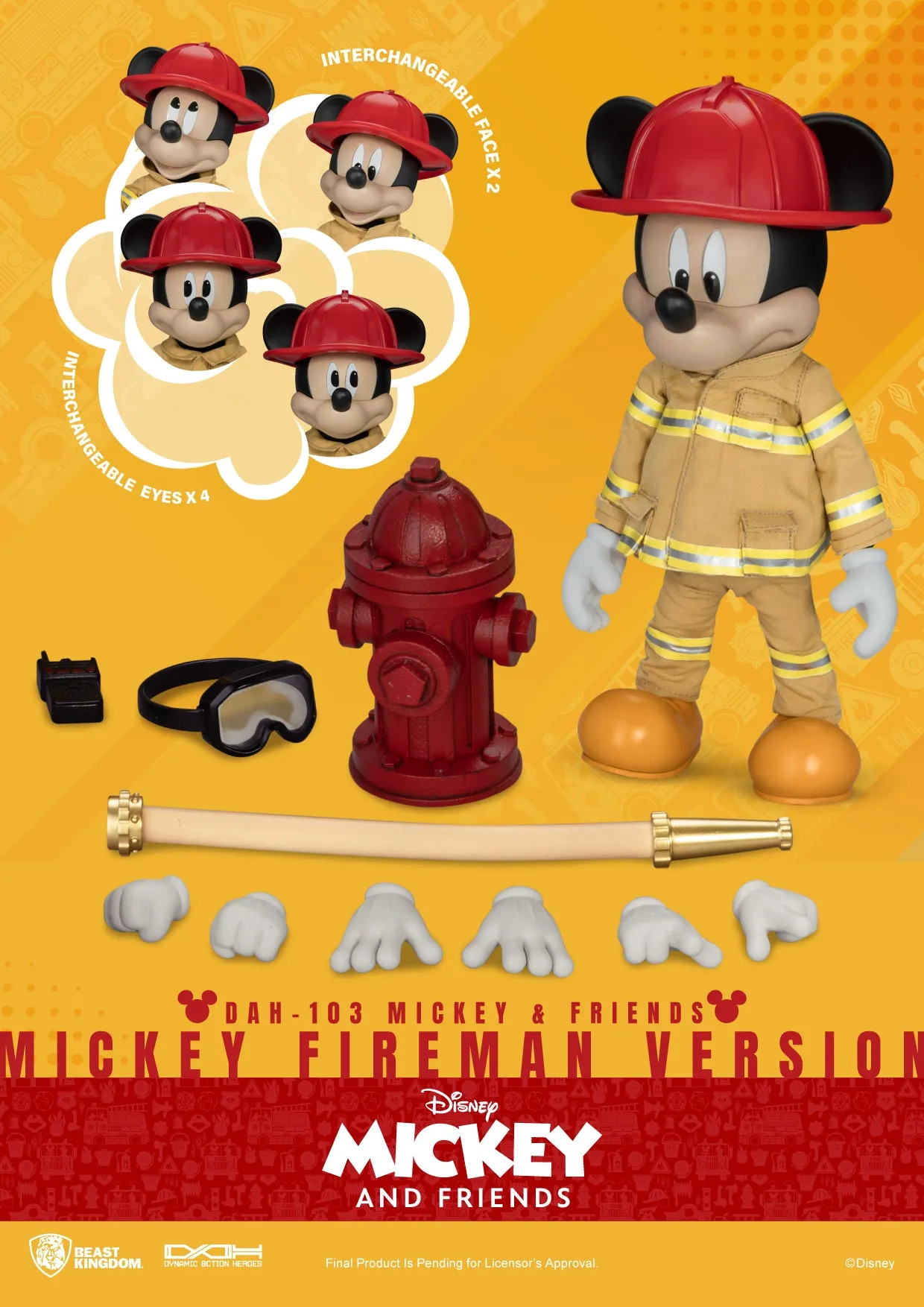 Beast Kingdom DAH-103 Mickey & Friends Mickey Fireman version