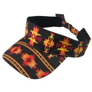 Black & Orange Aztec Visor