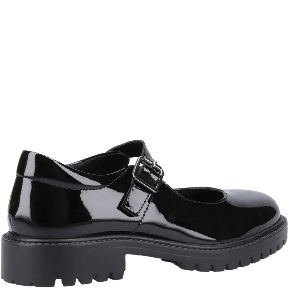 Black Aurora Patent Junior School Shoes