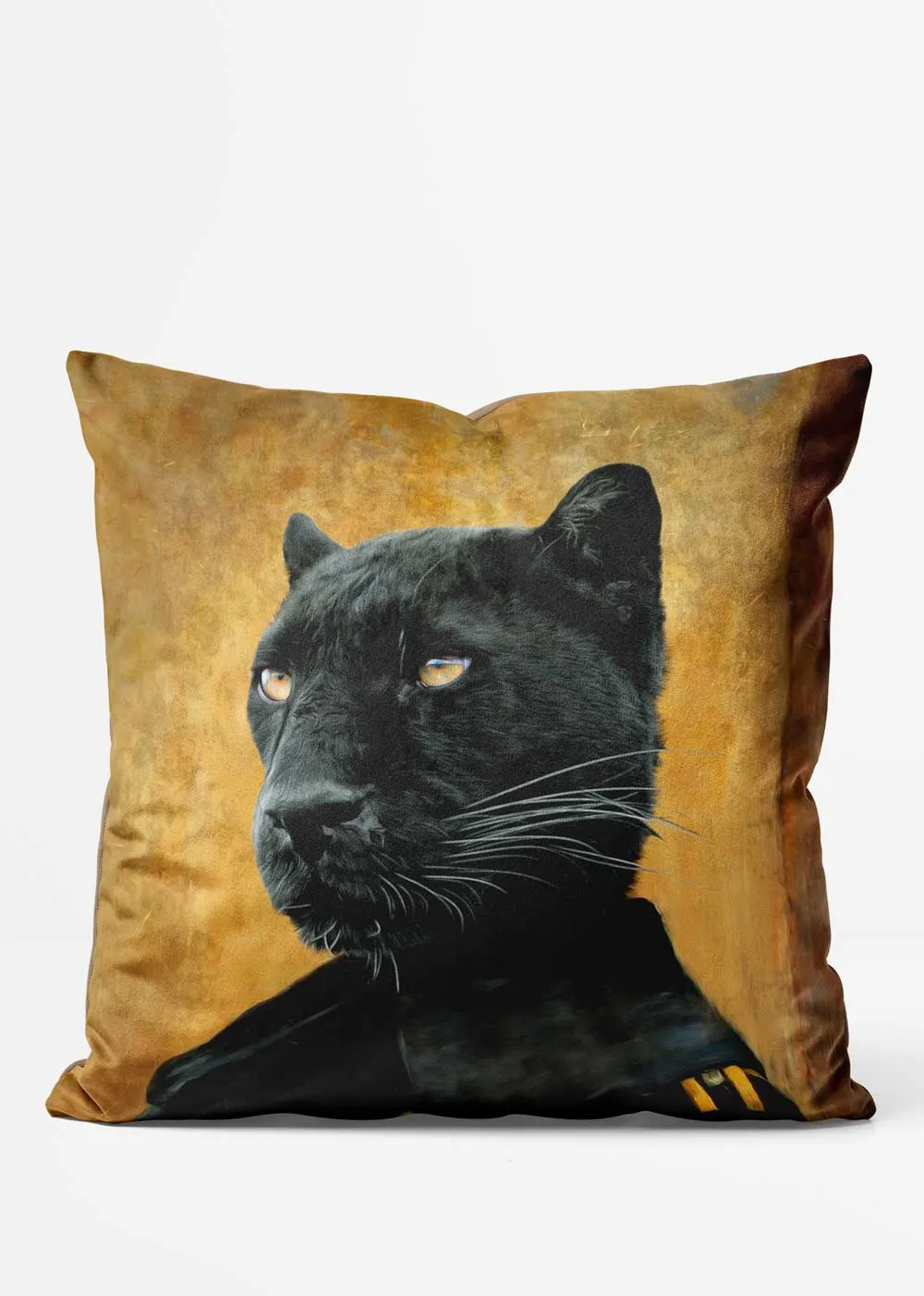 Black Panther Head Portrait Cushion