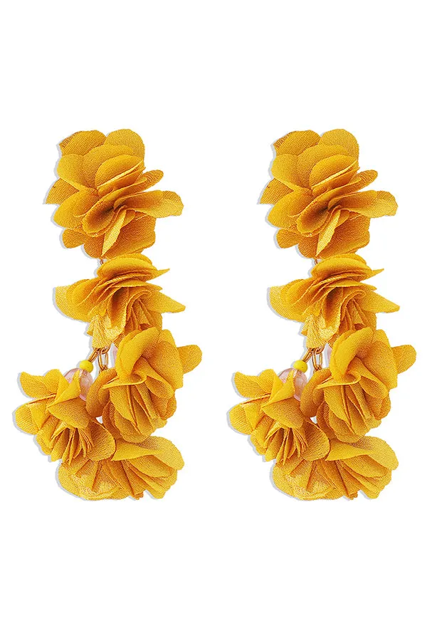 Bohemian Ethnic Style Colorful Flower Tassel Earrings