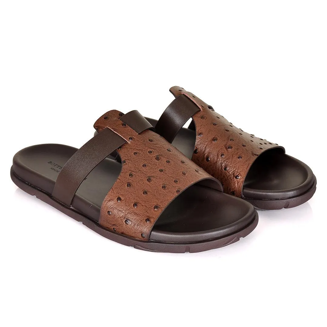 Bottega Veneta Stone Spot Leather Slippers