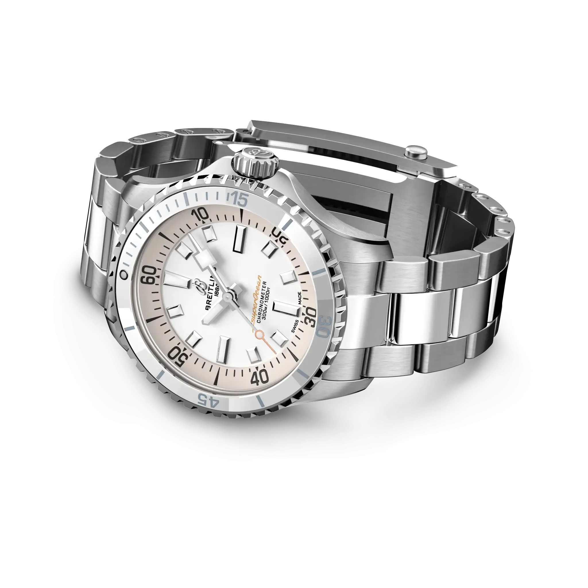 Breitling Superocean Automatic 36 Watch with White Dial