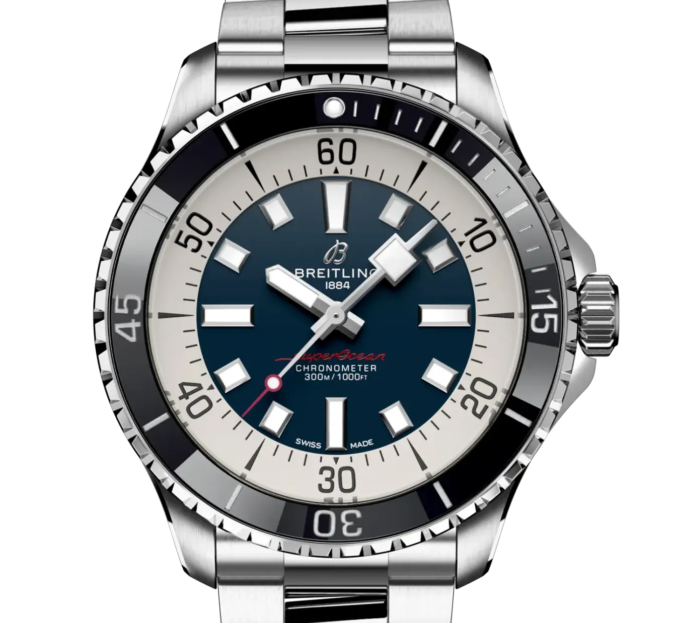 Breitling Superocean Automatic 44 Watch with Dark Blue Dial