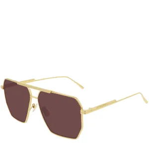 BV 1012S Aviator Sunglasses, Gold/Pink