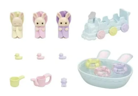 Calico Critters Triplets Bathtime Set