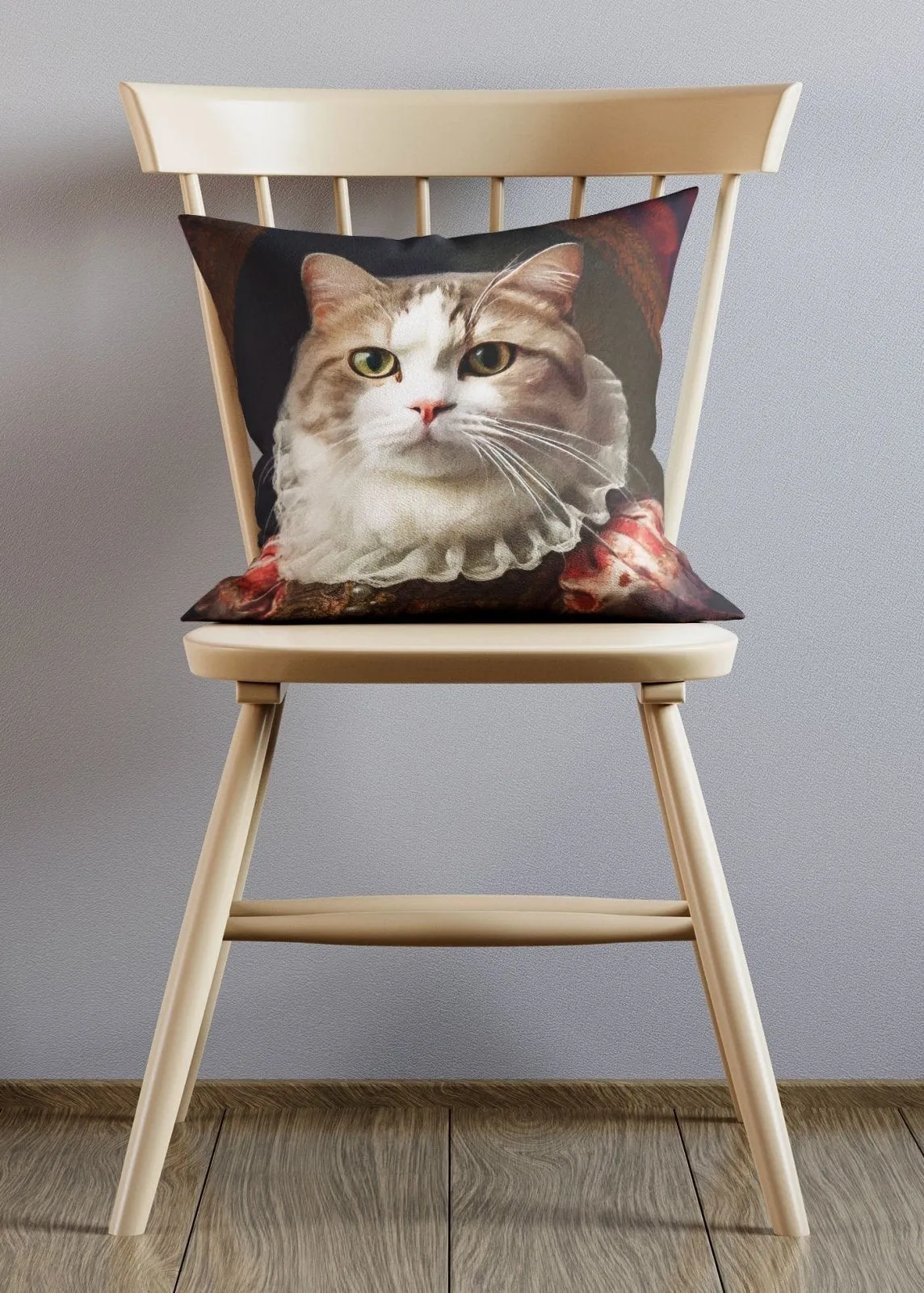 Cat Lady Animal Portrait Cushion