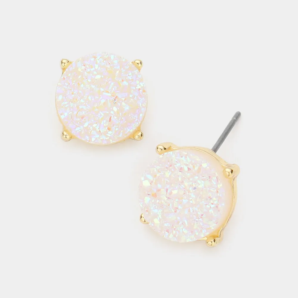 Catch the Sun Round Druzy Stud Earrings - 5 colors!