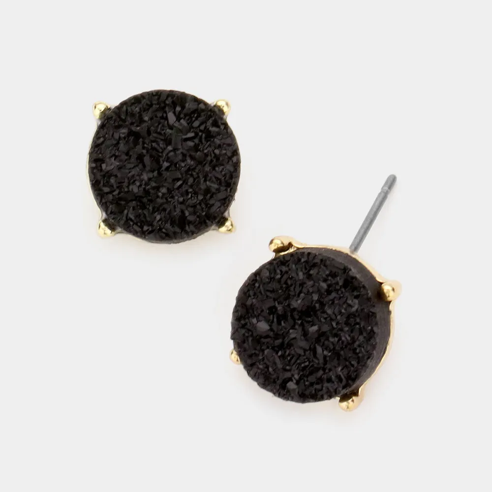 Catch the Sun Round Druzy Stud Earrings - 5 colors!