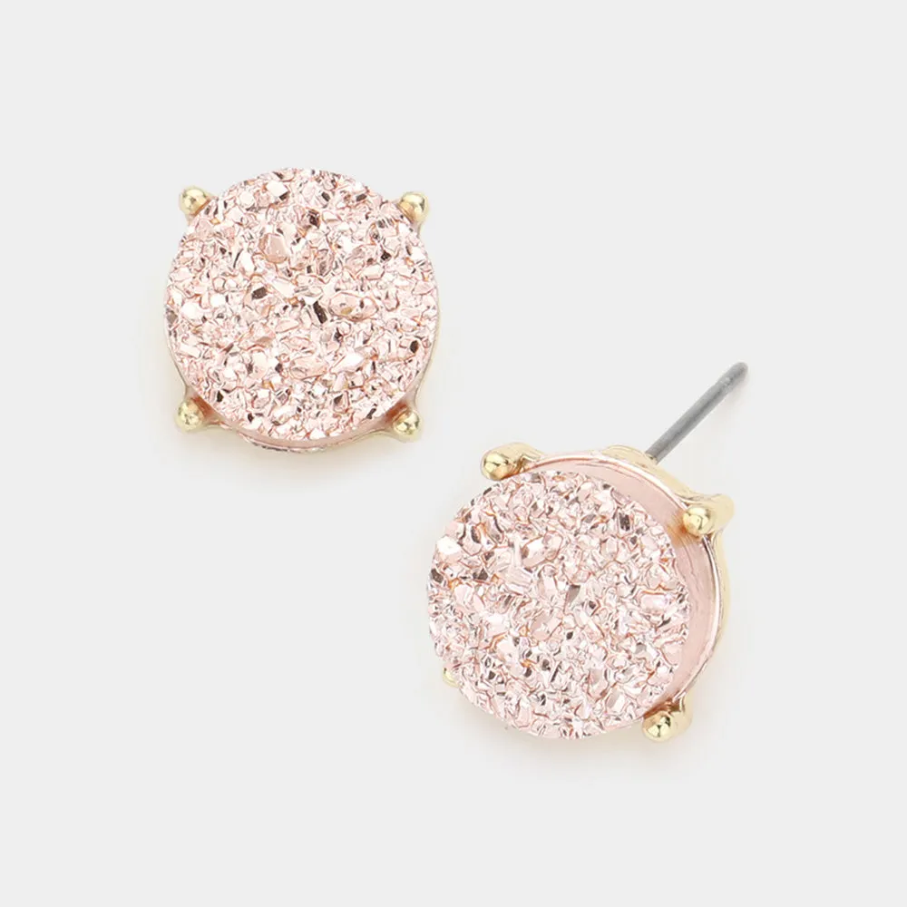 Catch the Sun Round Druzy Stud Earrings - 5 colors!