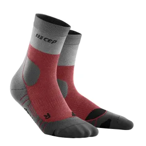 CEP | Hiking Light Merino Mid Cut Compression Socks | Women's | Berry/Grey