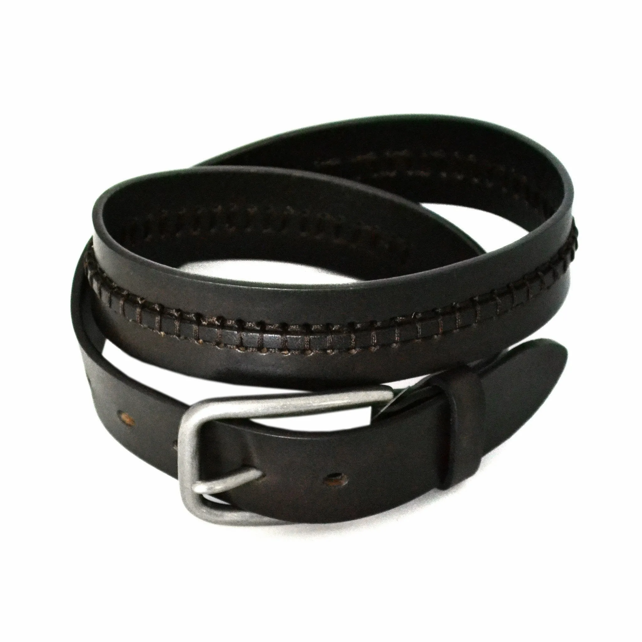 CHRIS - Mens Dark Brown Genuine Leather Belt