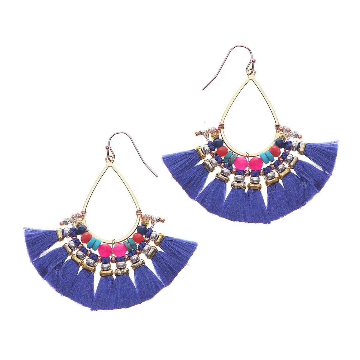 Colorful Fringe Earrings