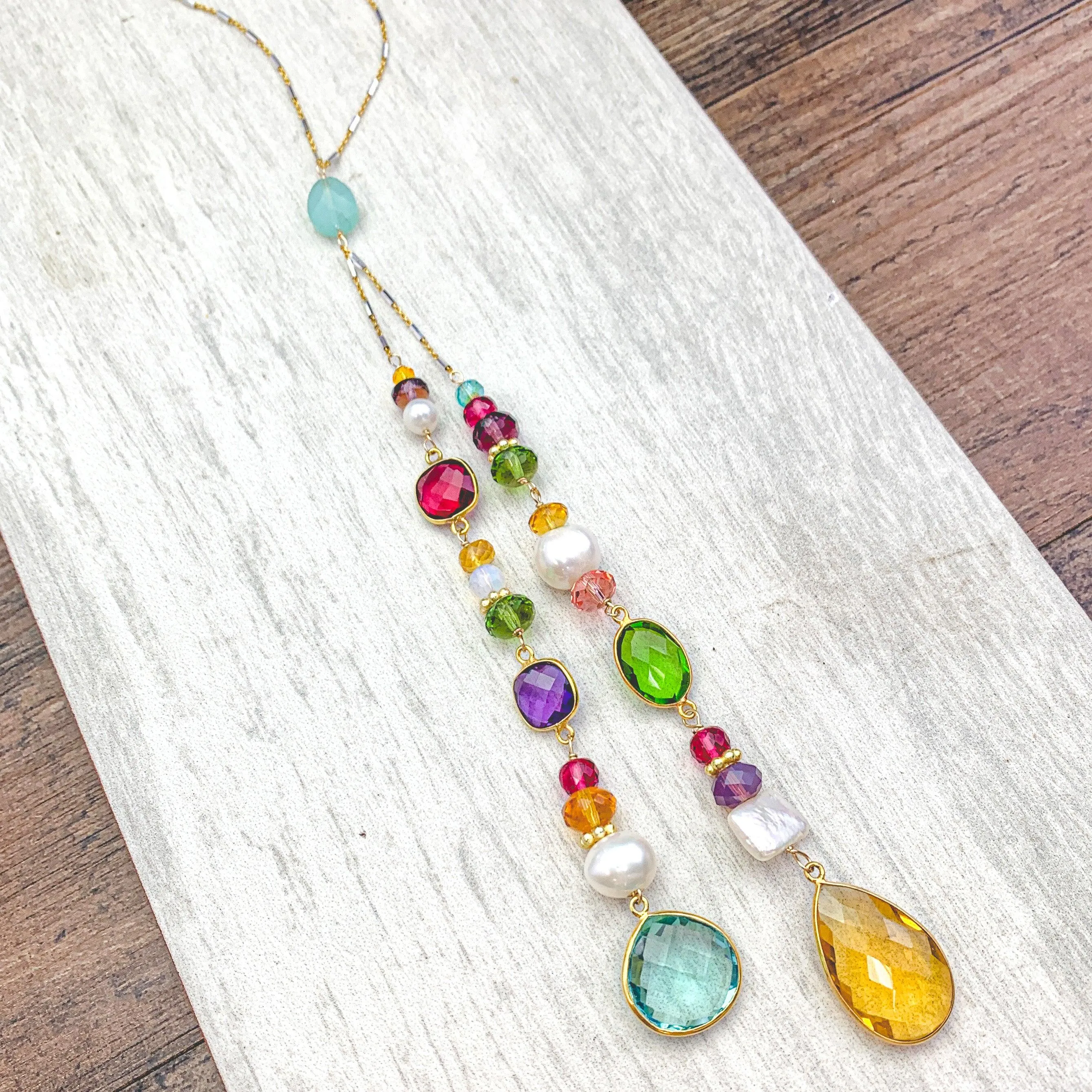 Colorful Natalie Lariat Necklace