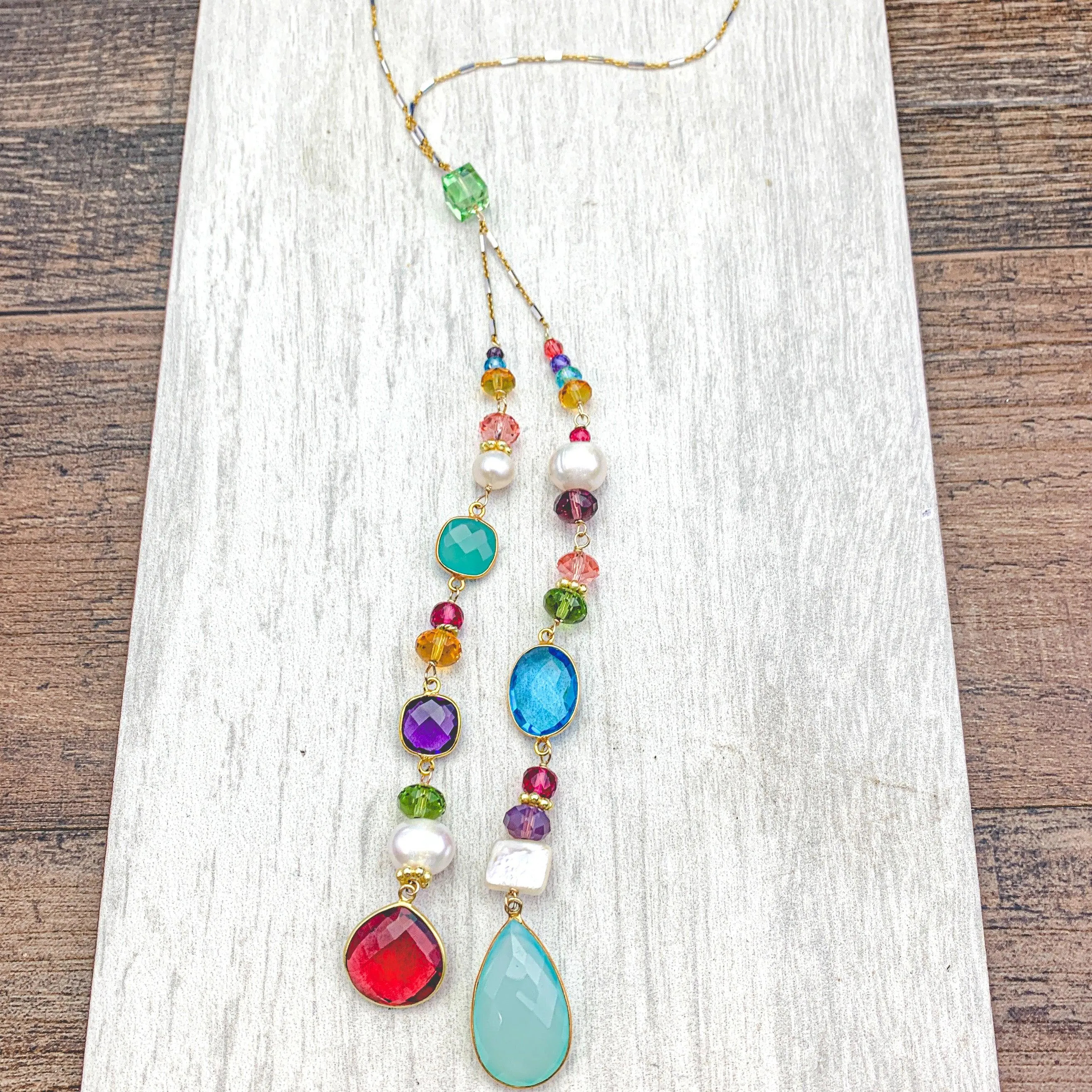 Colorful Natalie Lariat Necklace