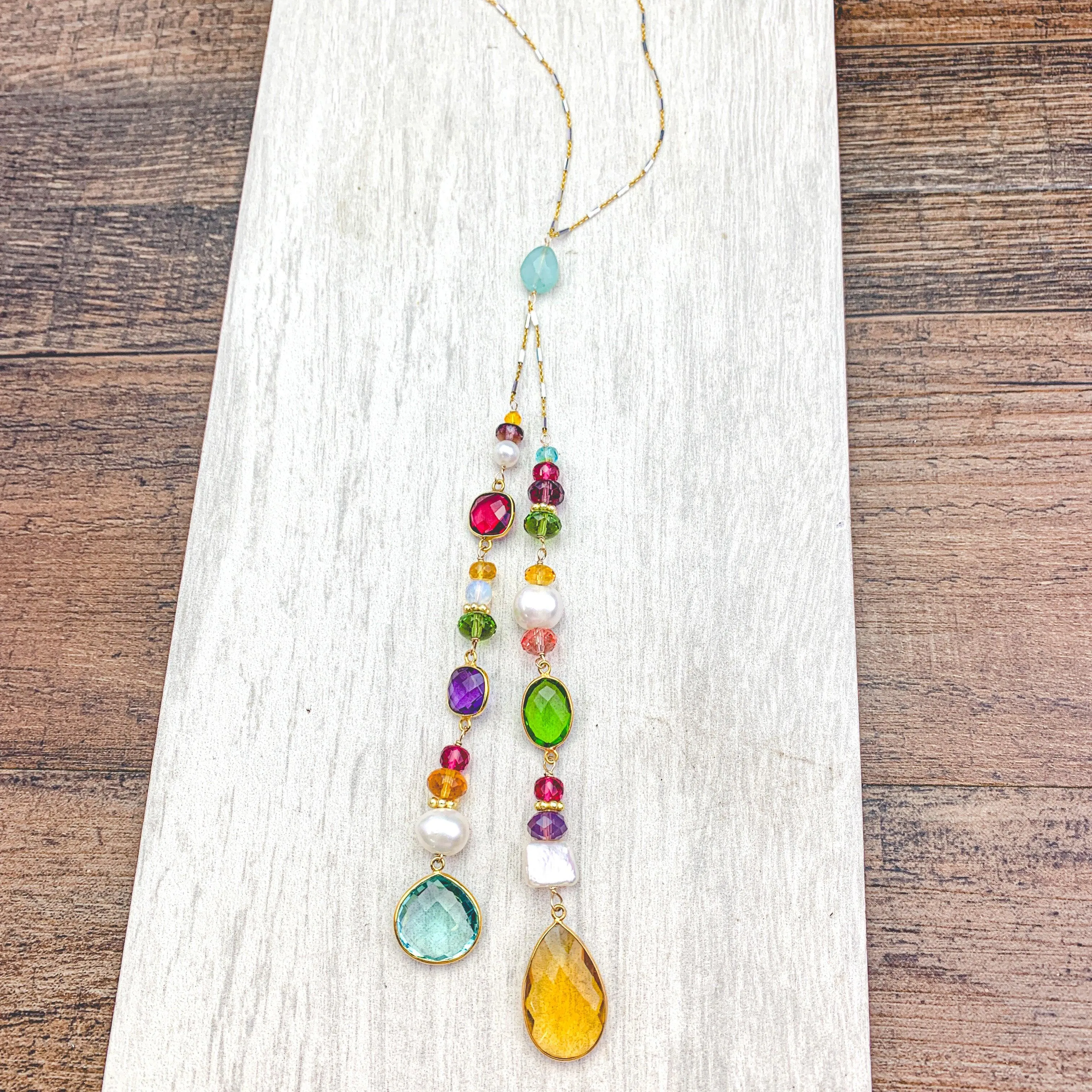 Colorful Natalie Lariat Necklace