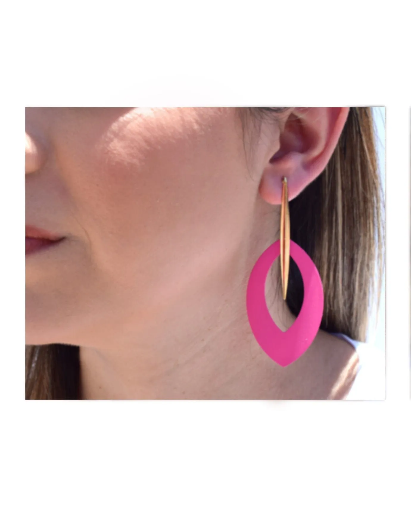 Colorful Oval Matte Earrings