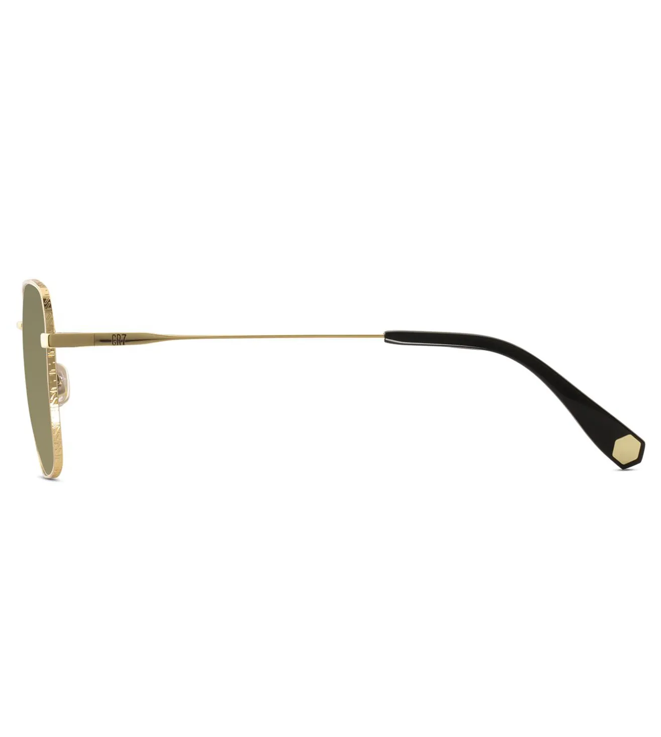 CR7 Men's Gold Square Sunglasses
