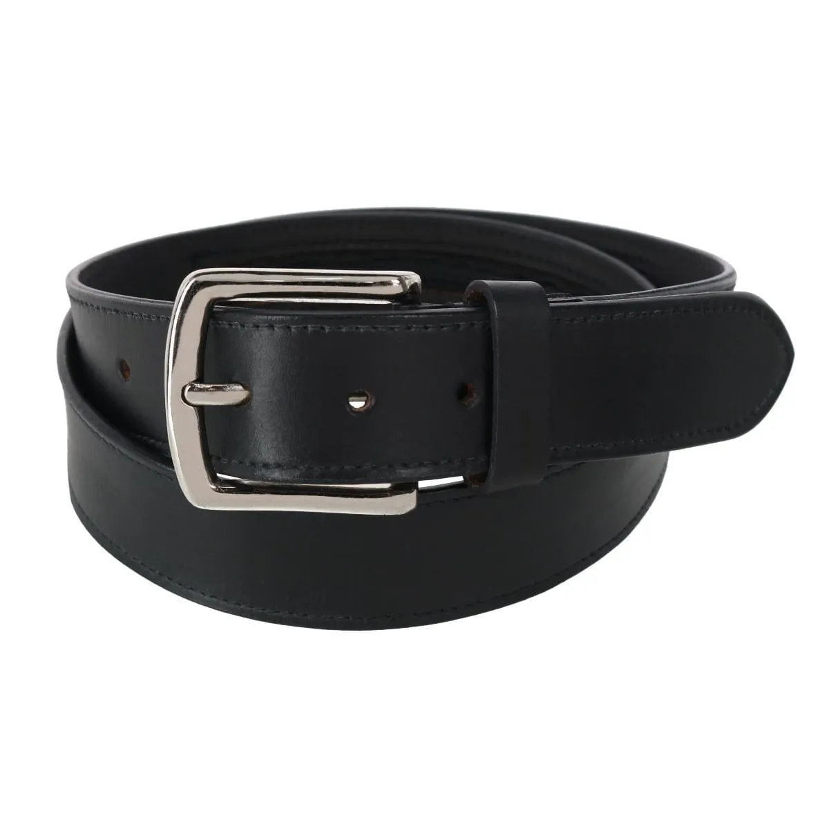 CTM® Men's Leather Money Belt with Interior Zipper