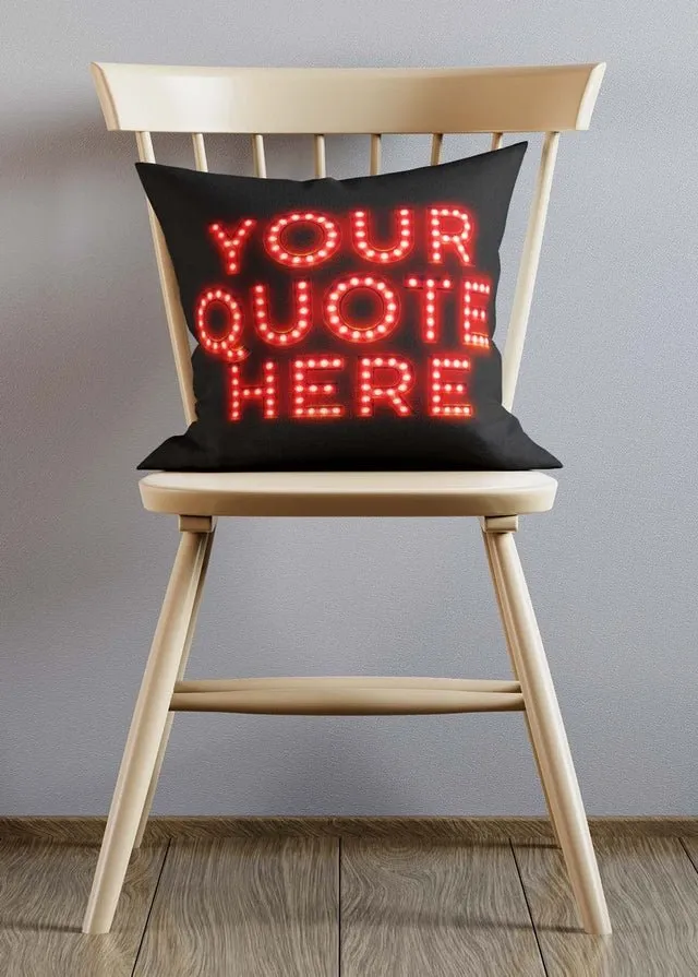 Custom Circus Style Red Bulb Letters Cushion