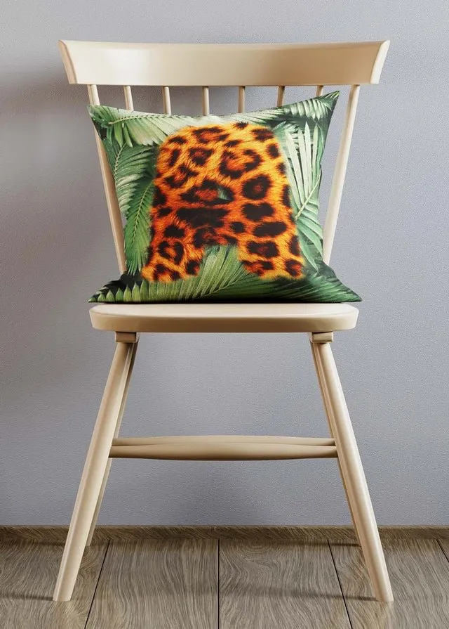 Custom Leopard Print Letter Cushion