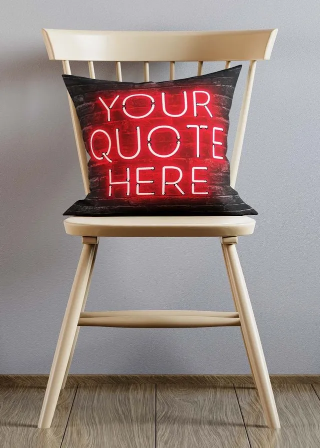 Custom Red Neon Brick Cushion