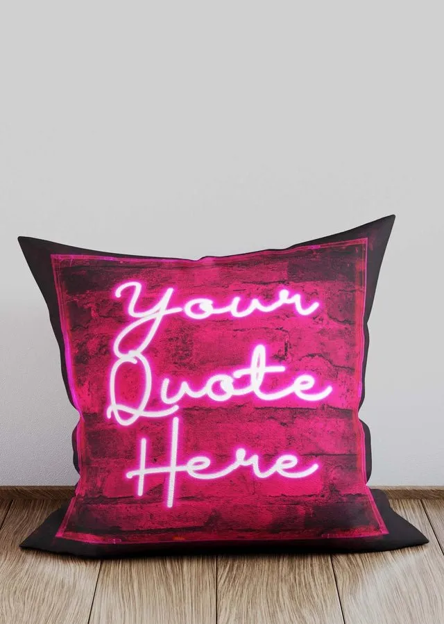 Custom Scribble Neon Pink Cushion