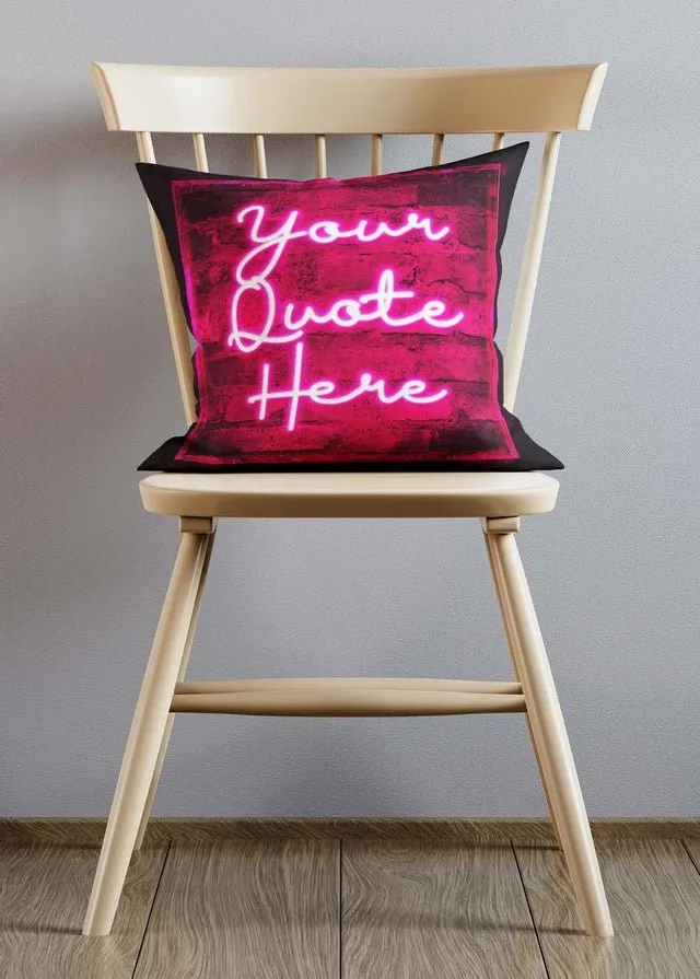 Custom Scribble Neon Pink Cushion