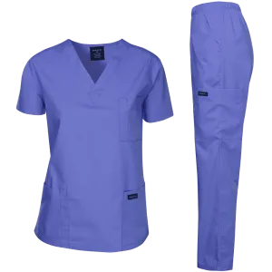 Dagacci Medical Uniform Womens Medical Scrub Set Top and Pant