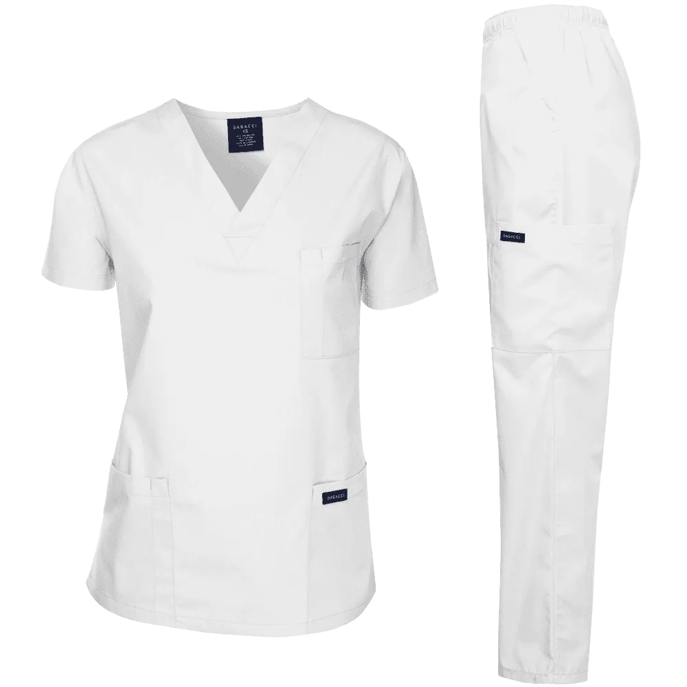 Dagacci Medical Uniform Womens Medical Scrub Set Top and Pant