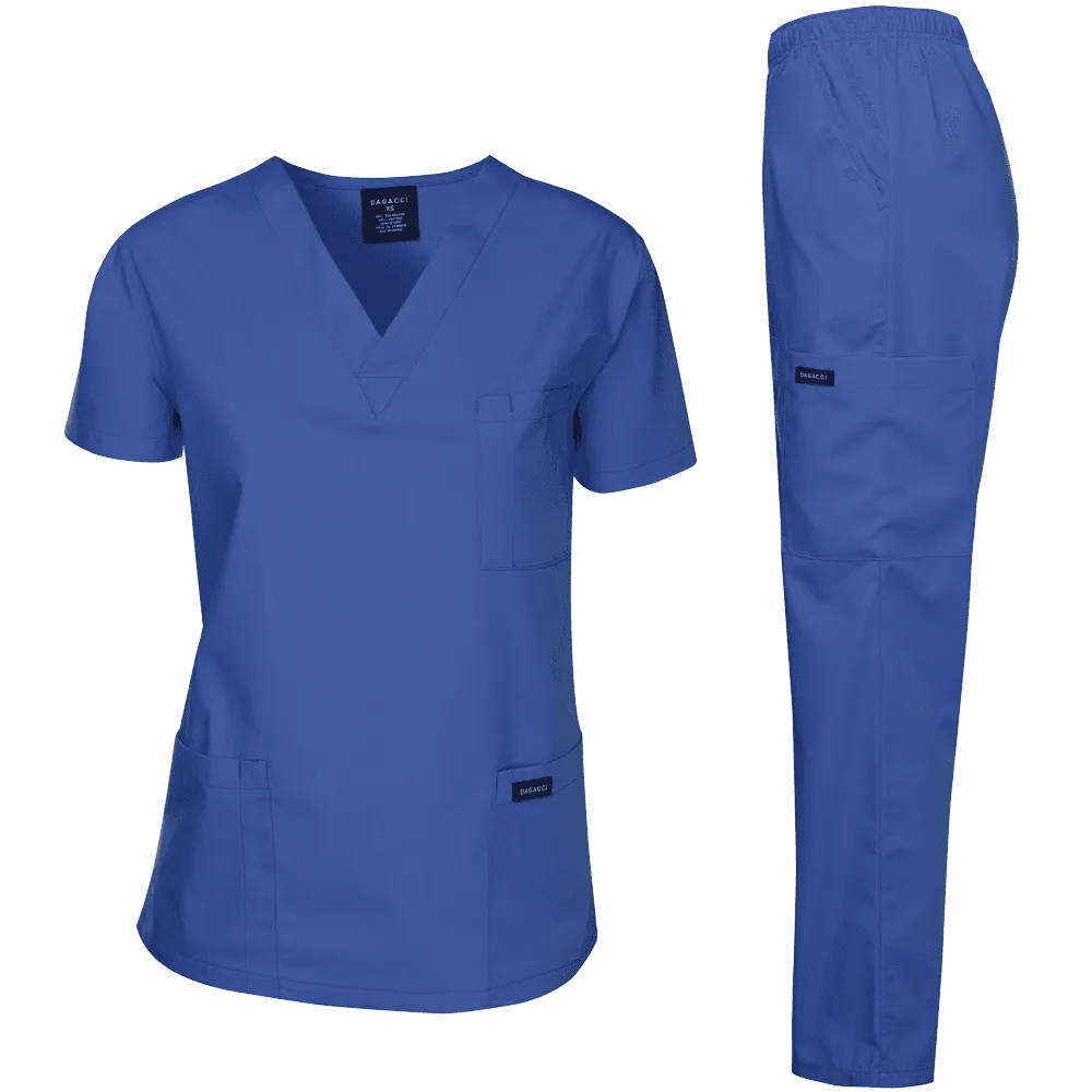 Dagacci Medical Uniform Womens Medical Scrub Set Top and Pant