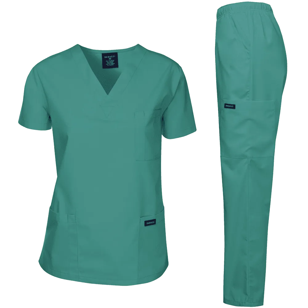 Dagacci Medical Uniform Womens Medical Scrub Set Top and Pant