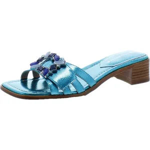 Donald J. Pliner Womens BELLAMY Leather Slip On Slide Sandals