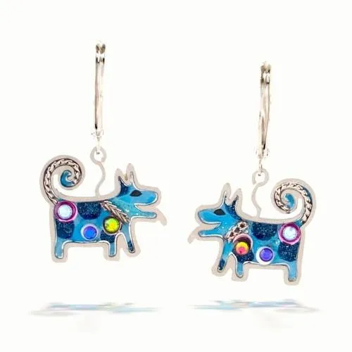 Earrings - Artistic Colorful Dogs