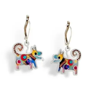 Earrings - Artistic Colorful Dogs