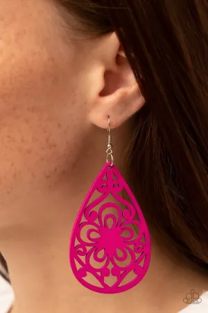 Earrings Marine Eden - Pink Wood E2496