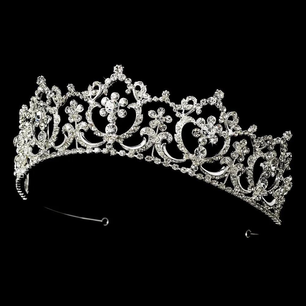 Elegant Antique Style Crystal Bridal Tiara