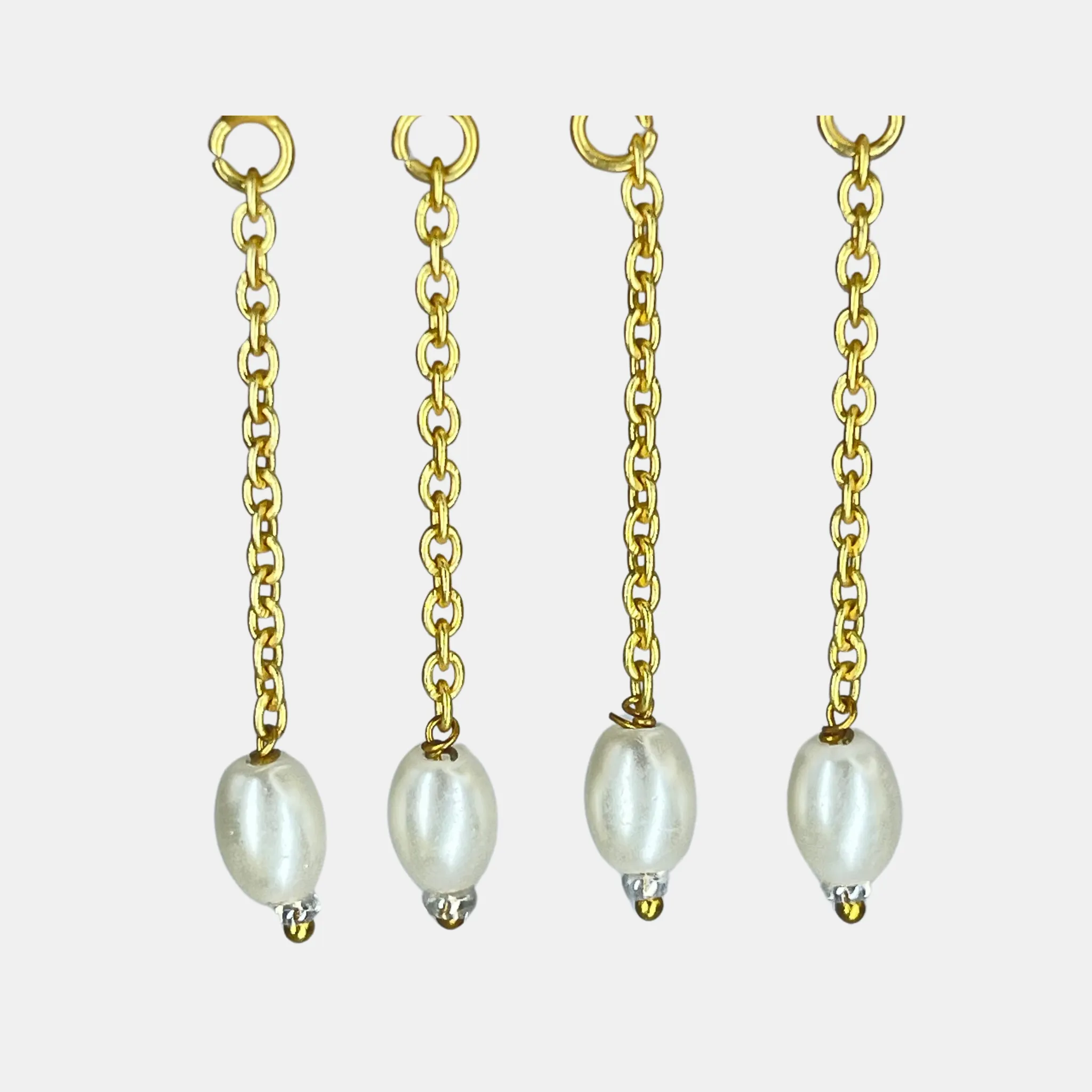 Elegant Gold Camel Dangle Earrings with Pearls