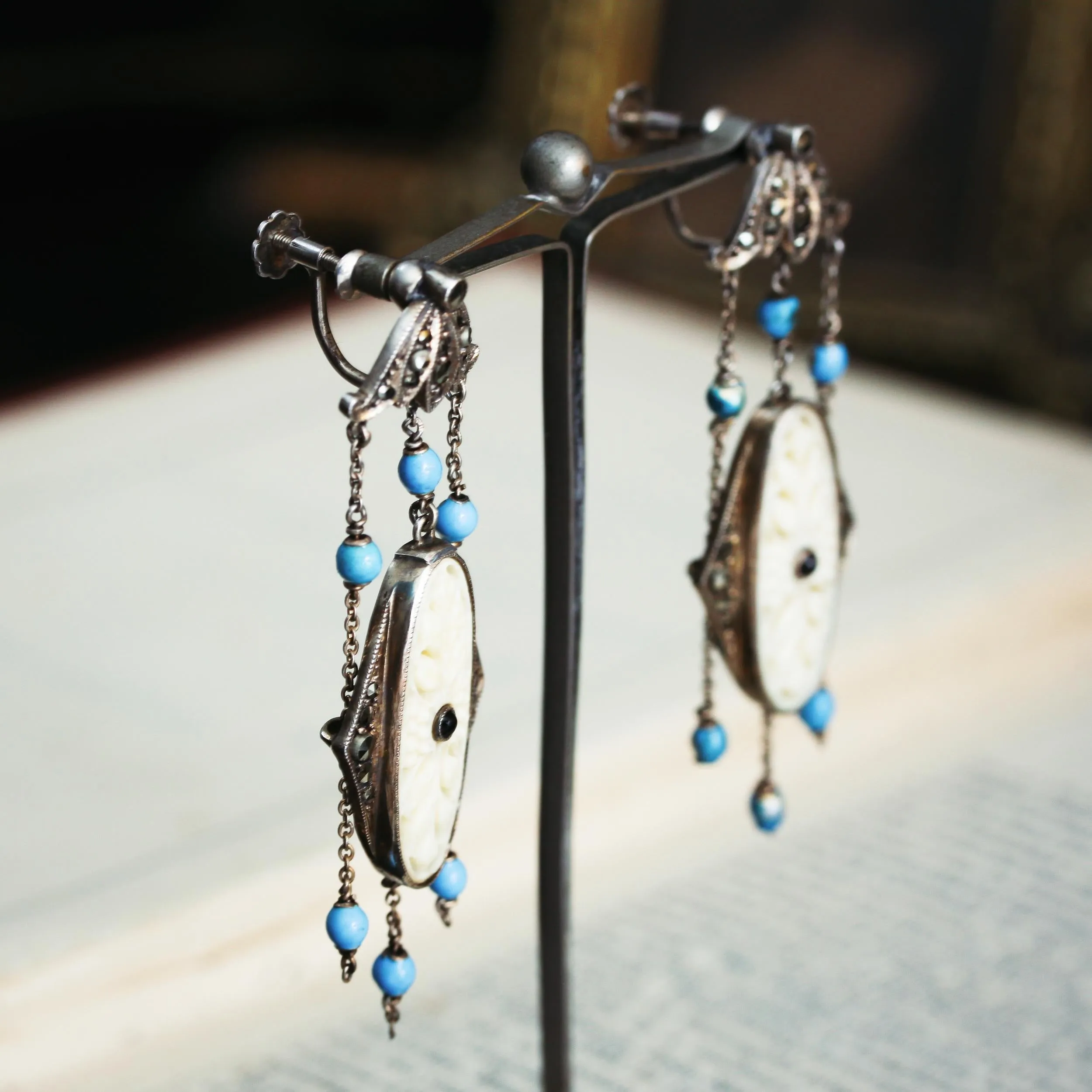 Fabulous! Exotic Vintage Oriental Style Earrings