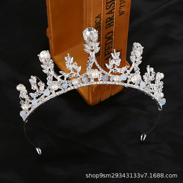 Fancydresswale Jeweled Baroque Quee Rhinestone Wedding Crowns and Tiaras for Women, Costume Accessories with Gemstones