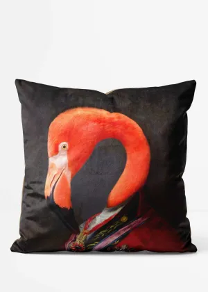 Flamingo Head Portrait Cushion